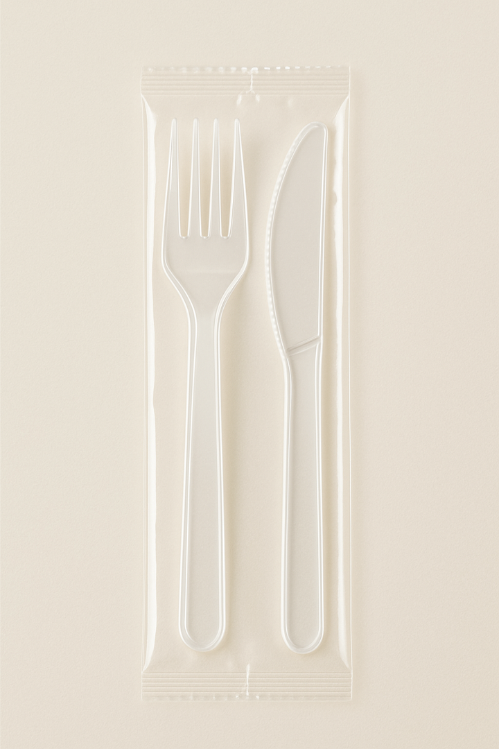 Bis Posate Trasparenti in PS – Forchetta + Coltello – 800 Pezzi