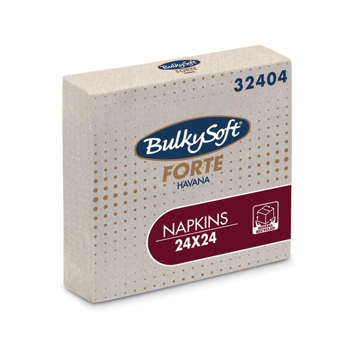 100pz Tovaglioli in carta riciclata Avana BulkySoft Forte 32404 - 24x24cm