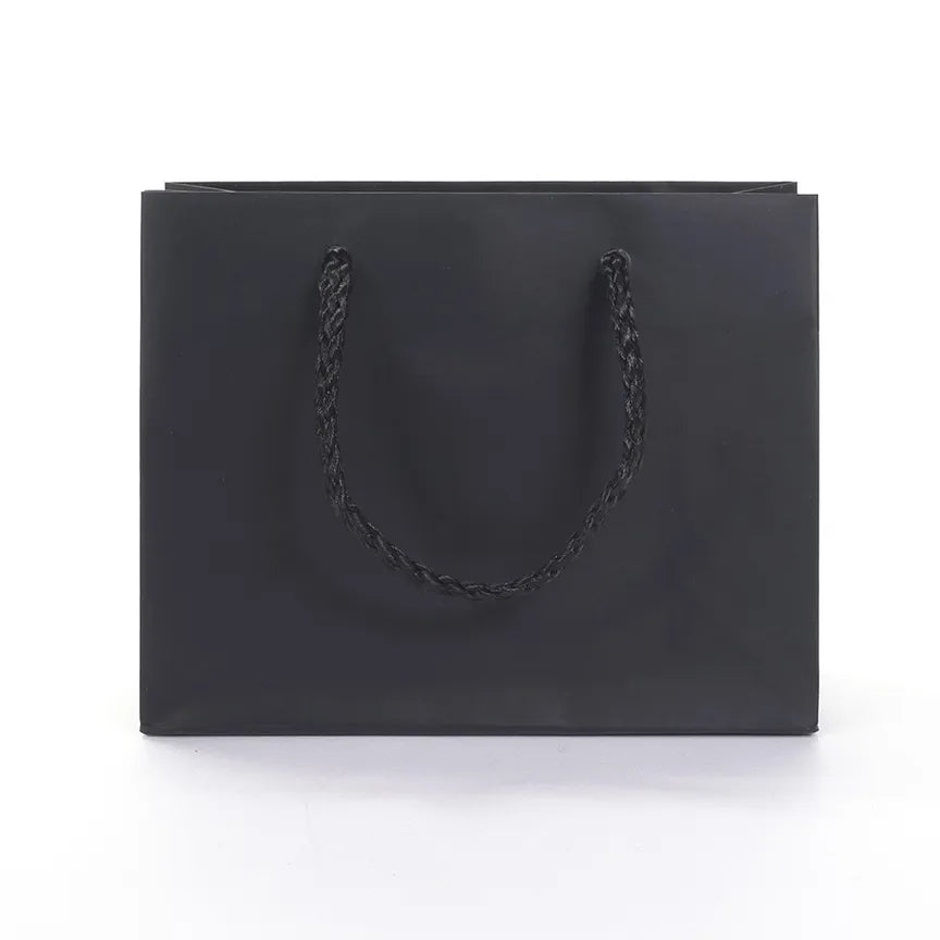 Shopper Eleganti Nere Opache con Manico in Corda – Stile Raffinato per Ogni Occasione