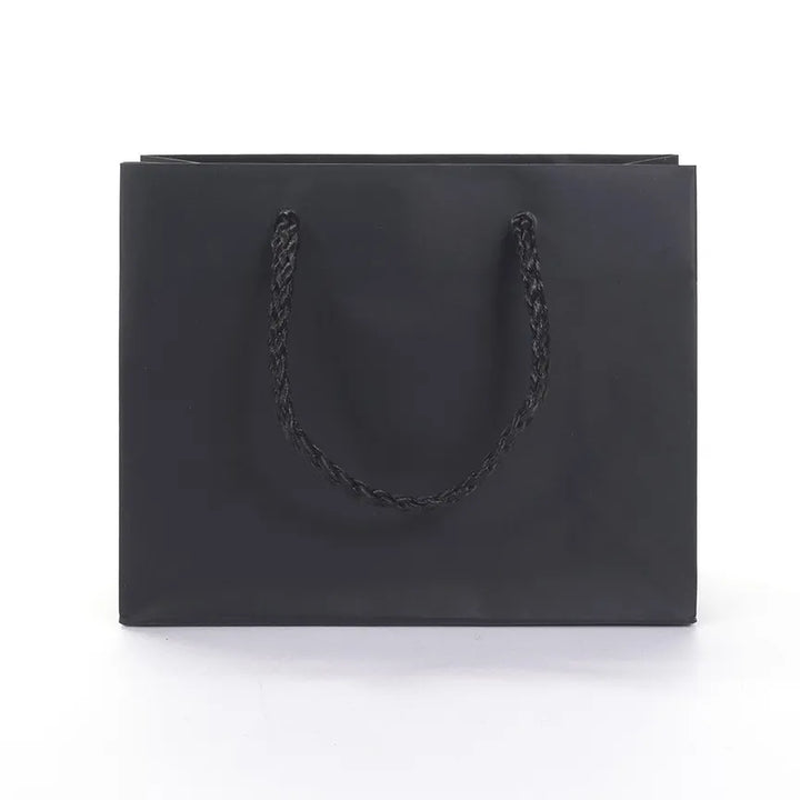 Shopper Eleganti Nere Opache con Manico in Corda – Stile Raffinato per Ogni Occasione