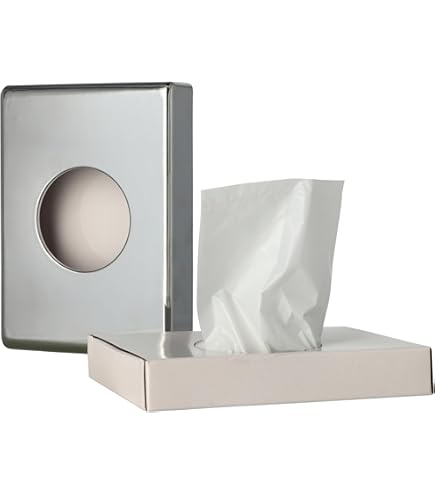 Dispenser Cromato Argento per Sacchetti Igienici + Sacchetti Igienici Bianchi (Acquistabili Separatamente)