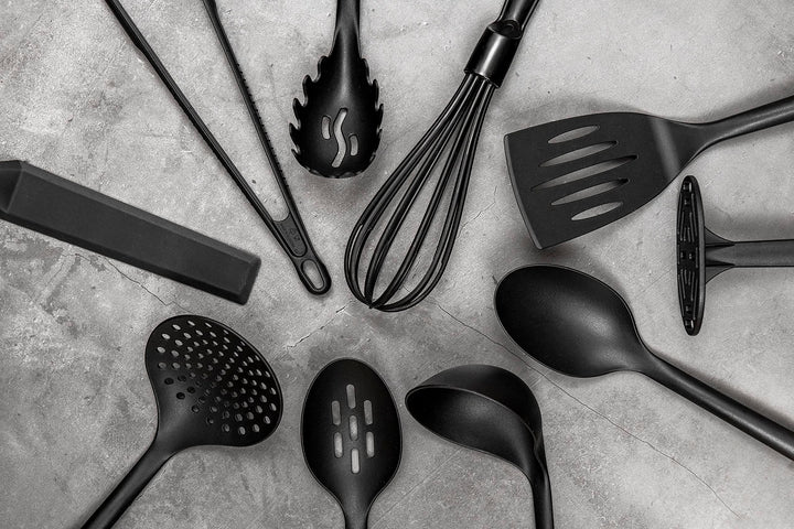 Pinza da Cucina in Nylon Nera – 31 cm | Resistente fino a 220°