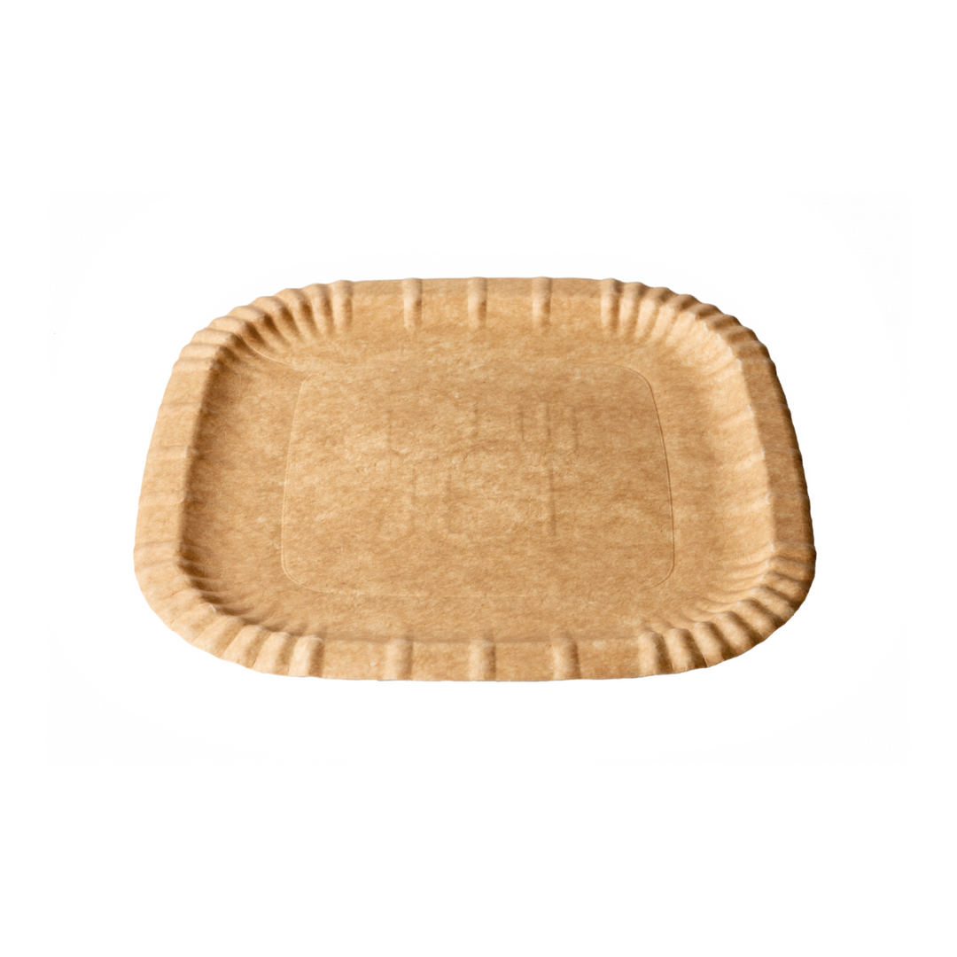 Piatto cartoncino Bionatural Avana per trancio pizza 24x24cm