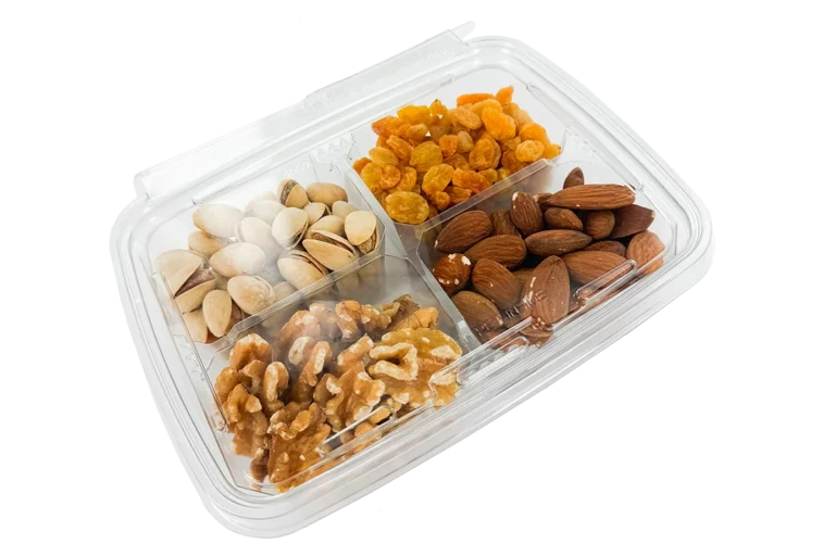 50 pezzi Vaschette trasparenti in PET con coperchio antimanomissione