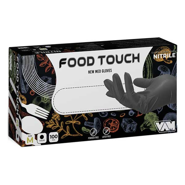 Guanti Monouso in Nitrile Food Touch – Confezione da 100 Pezzi