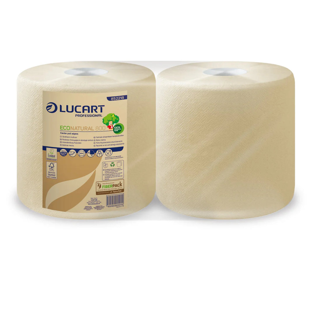 Bobine avana 2 veli 100% fibre riciclate Lucart - 2 rotoloni 852218