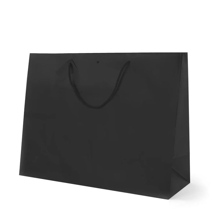 Shopper Eleganti Nere Opache con Manico in Corda – Stile Raffinato per Ogni Occasione