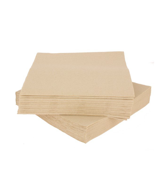 100pz Tovaglioli in carta riciclata Avana BulkySoft Forte 32404 - 24x24cm