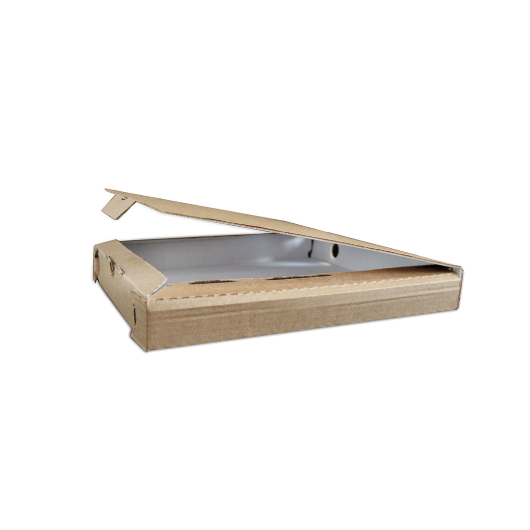 100pz Scatole pizza in cartoncino avana 24x24cm modello Italiano