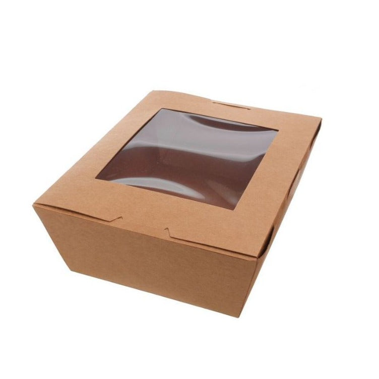 Scatola rettangolare da asporto in carta kraft (marrone Scatola rettangolare da asporto in carta kraft (marrone