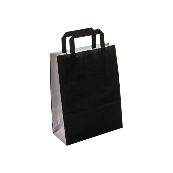 50pz Shopper in carta kraft Nere NaturalCart