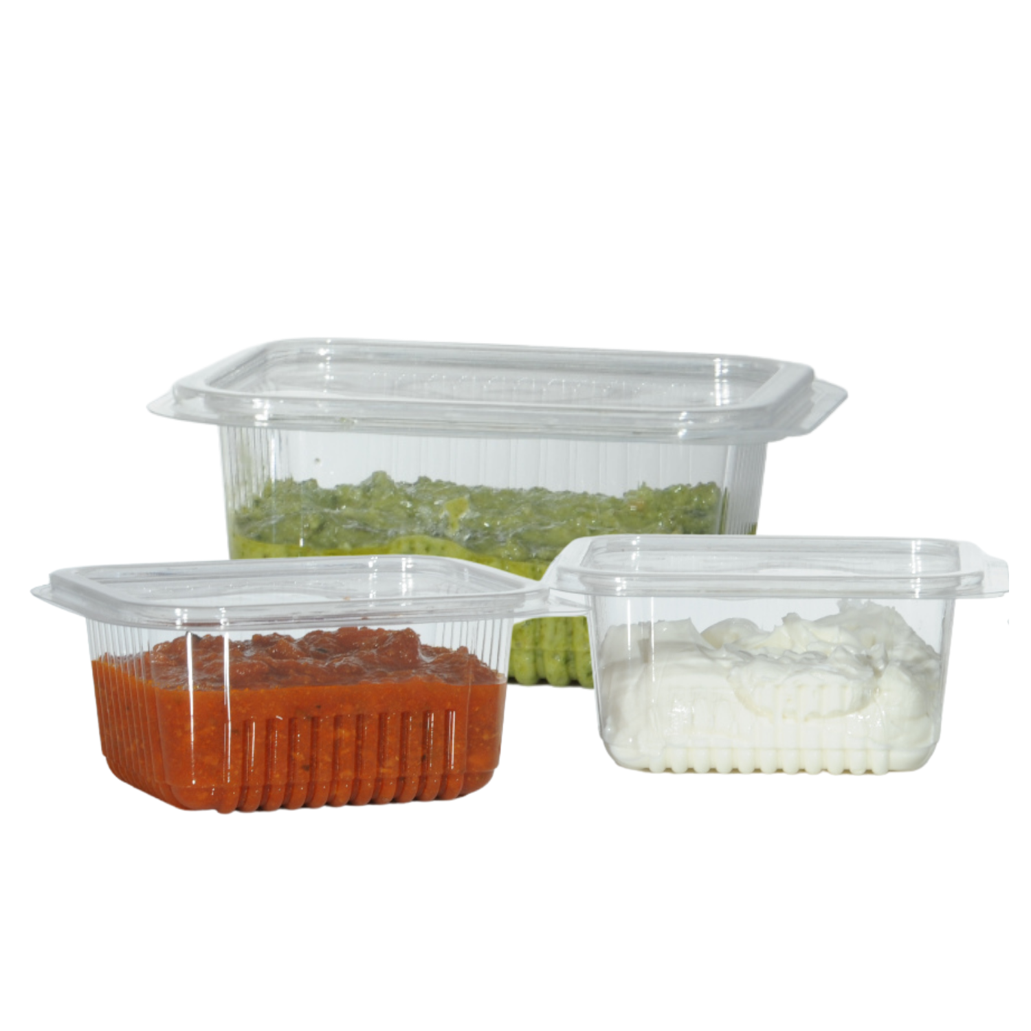 50pz Vaschette quadrate trasparenti per alimenti con coperchio incerni –  NaturalCart