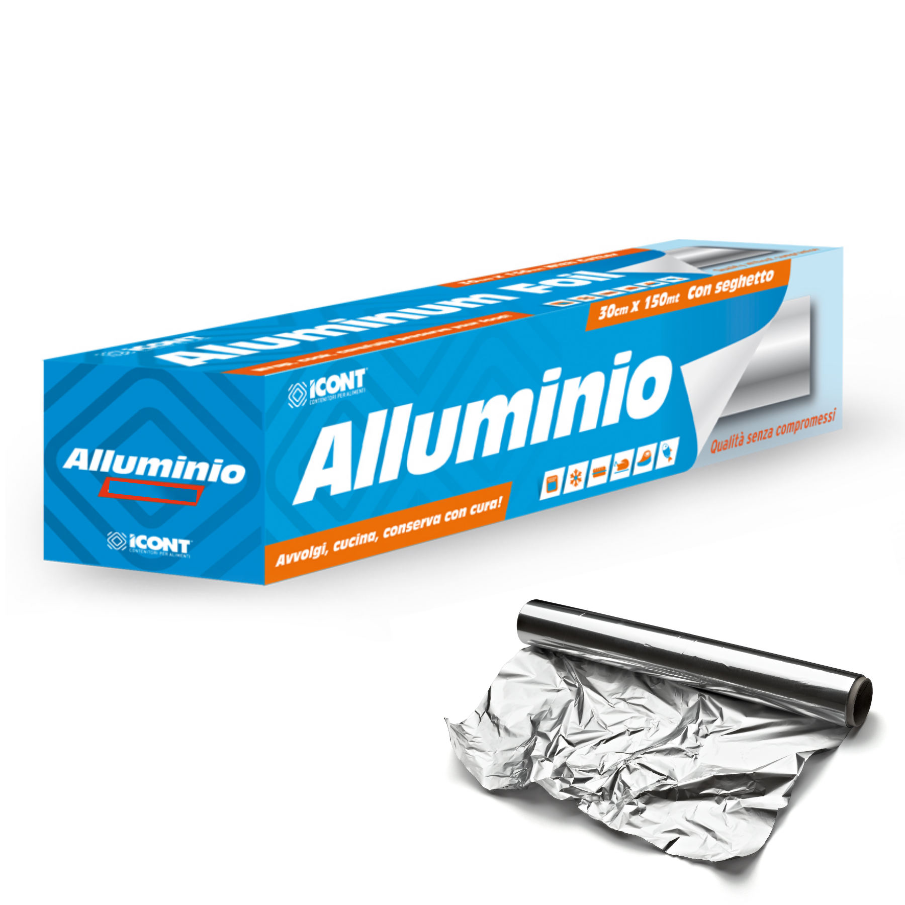 Foglio di alluminio professionale 30 CM, alluminio rotolo alimenti