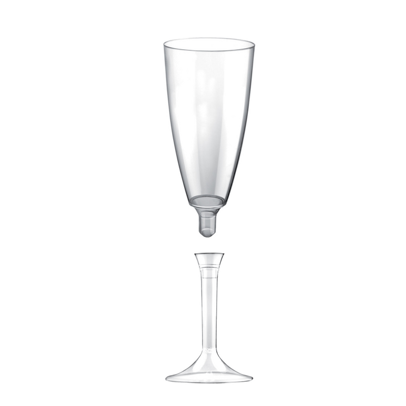Bicchieri Calice Flute monouso ecosostenibili - Ideali per Champagne, Prosecco e Bollicine