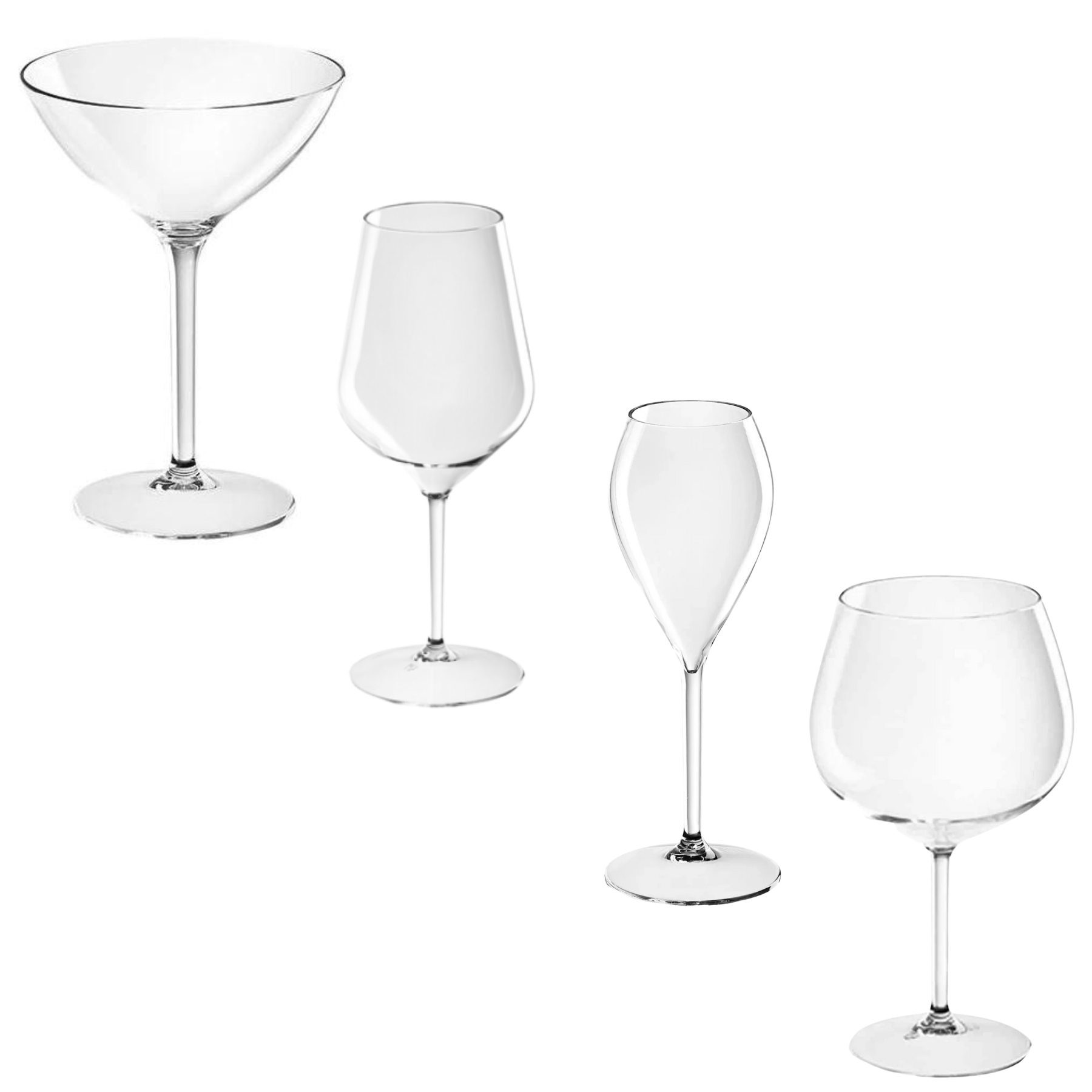 Bicchieri eleganti riutilizzabili infrangibili in policarbonato traspa –  NaturalCart