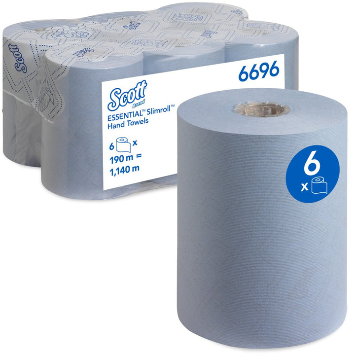 Asciugamani blu Slimmroll per dispenser Kimberly-Clark Scott® 6696 - 6 rotoli