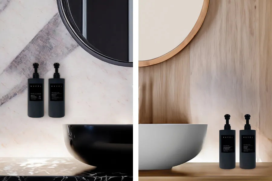 Sapone Viso e Mani Nefél Black Amber 480ml – Alchimia d’Oriente per la Cura delle Mani e del Viso