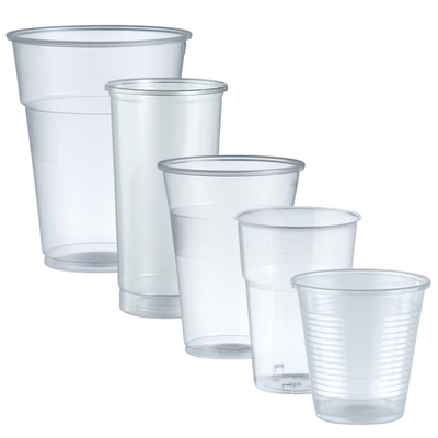 Bicchieri in R-PET 100% riciclabili trasparenti e resistenti