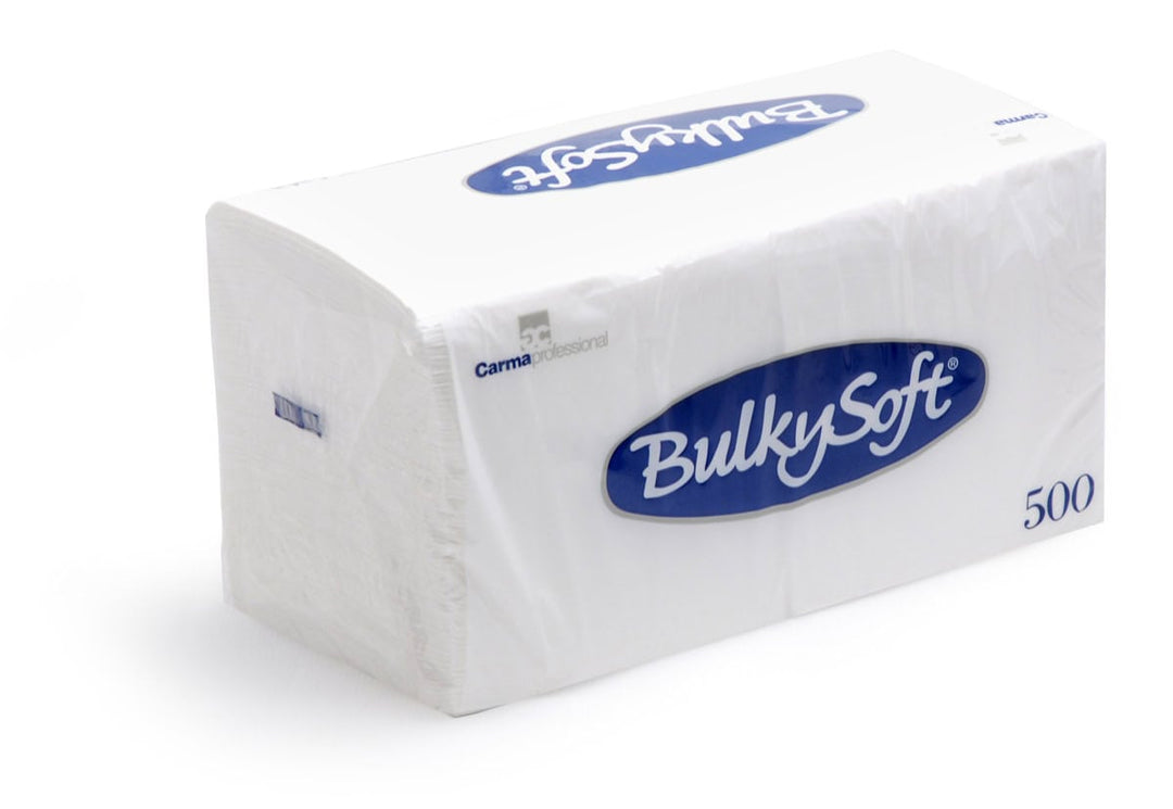 Tovaglioli BulkySoft Compact 33x33 cm 32140 – 1 Velo Bianco in Cellulosa – 6x500 Pezzi