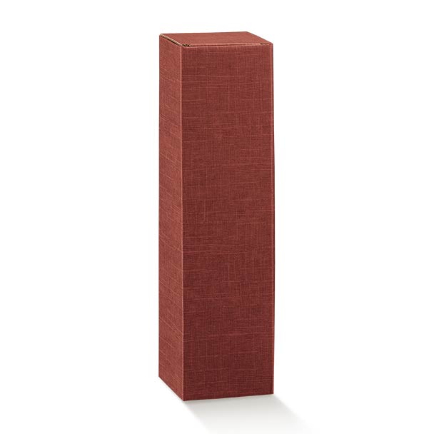 1pz Scatola Bordolese portabottiglie bordeaux in cartoncino h38 cm