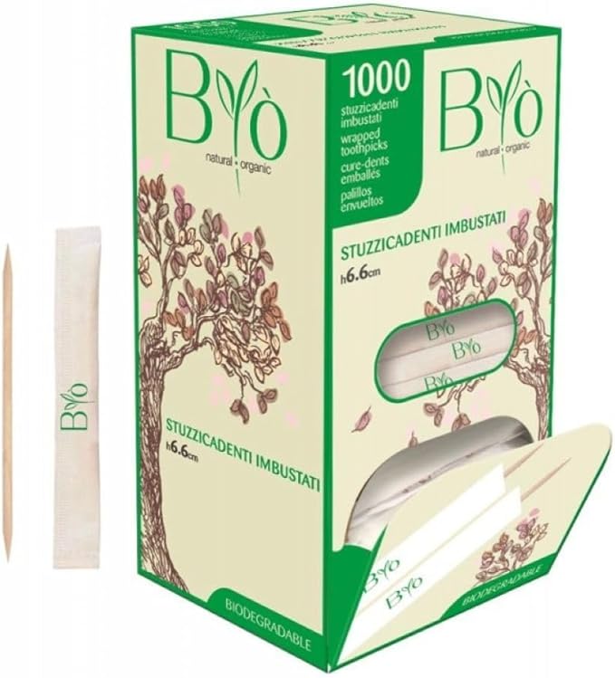 1000pz Box stuzzicadenti imbustati singolarmente