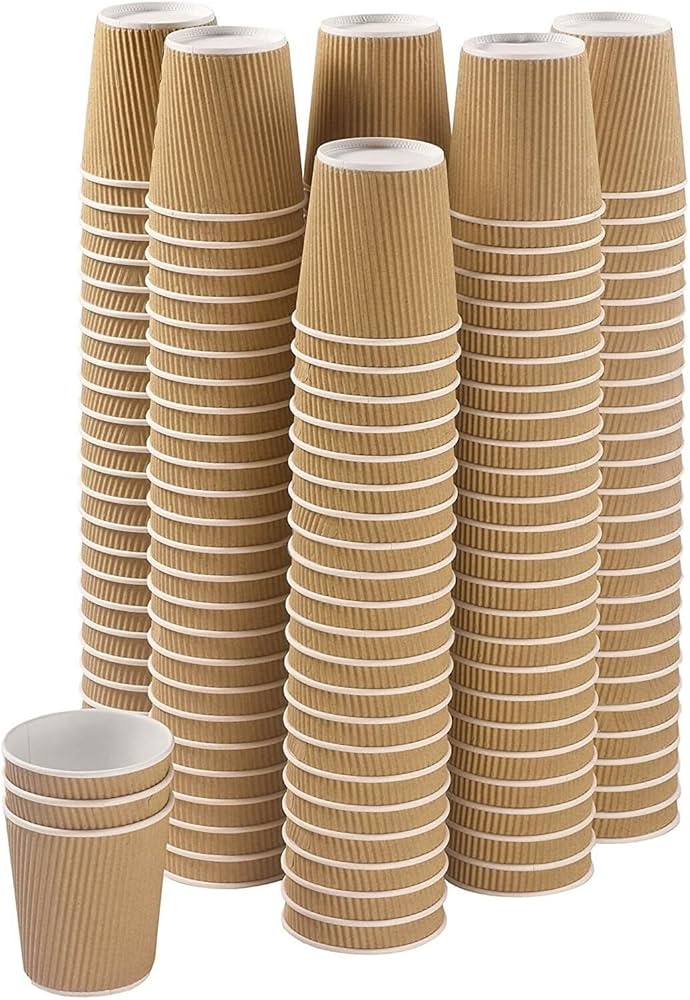 Bicchieri termici Tripla Parete in cartoncino avana