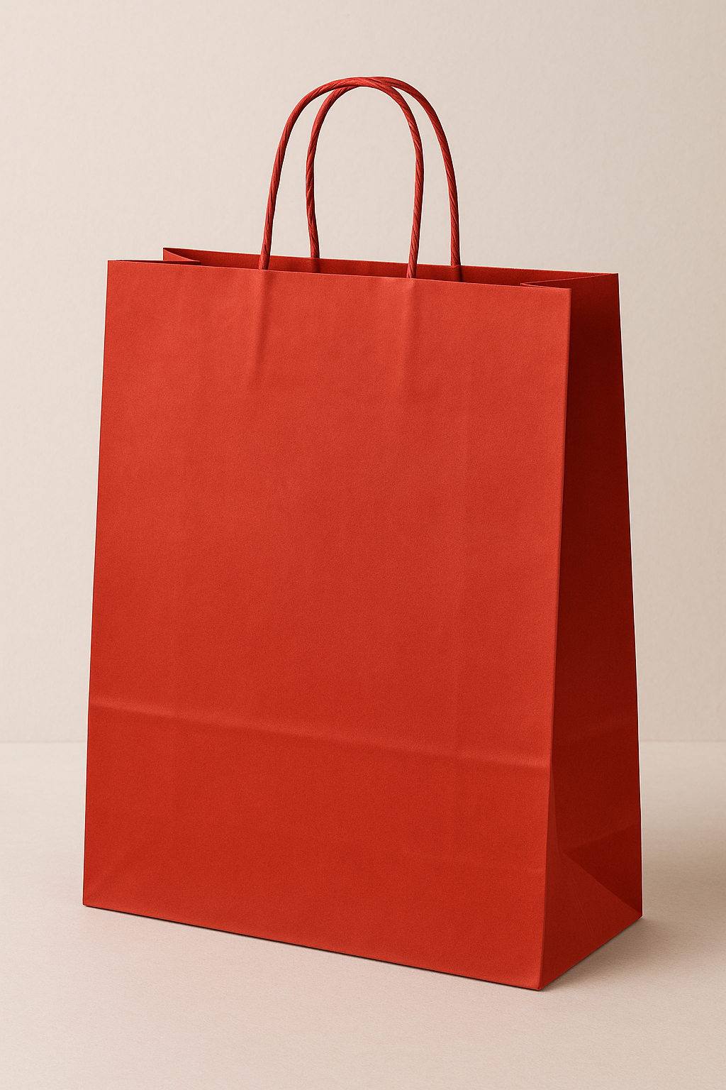 Shopper Rossa in Carta con Manico Ritorto – Confezioni Natalizie Eleganti