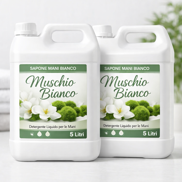 Sapone Lavamani igienizzante Muschio Bianco - 2 lattine da 5000ml