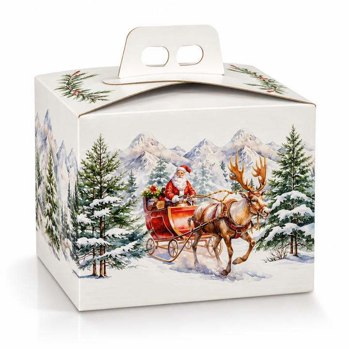 Scatola porta panettone Scotton – Fantasia “Paesaggio” - 30 pezzi