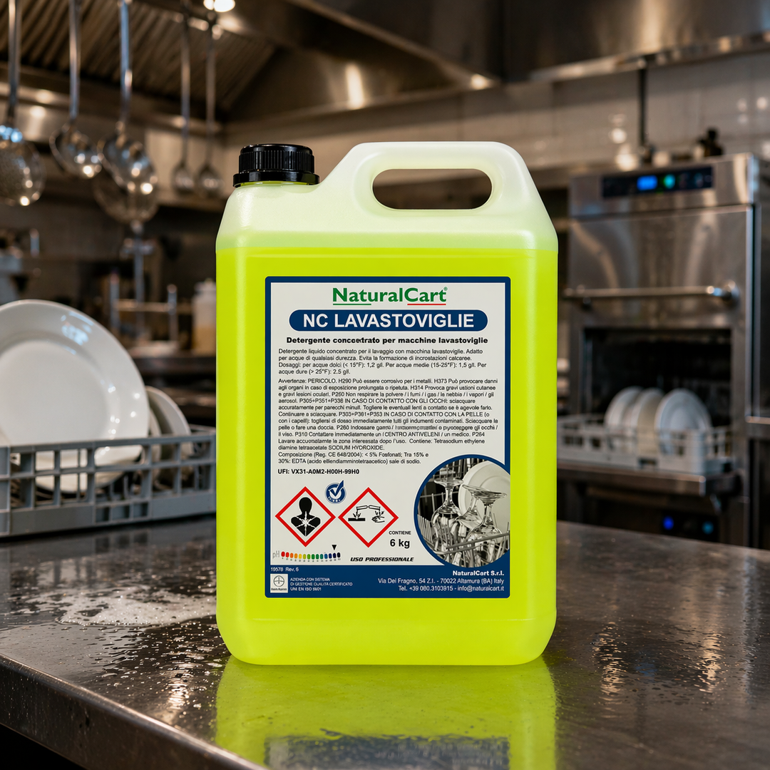 Detergente Lavastoviglie NaturalCart – Liquido Concentrato Professionale (Lattina da 6 Kg)