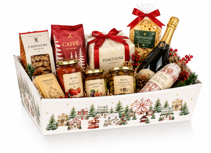Cesti natalizi Scotton in cartone accoppiato – contenitore conico per confezioni regalo enogastronomiche