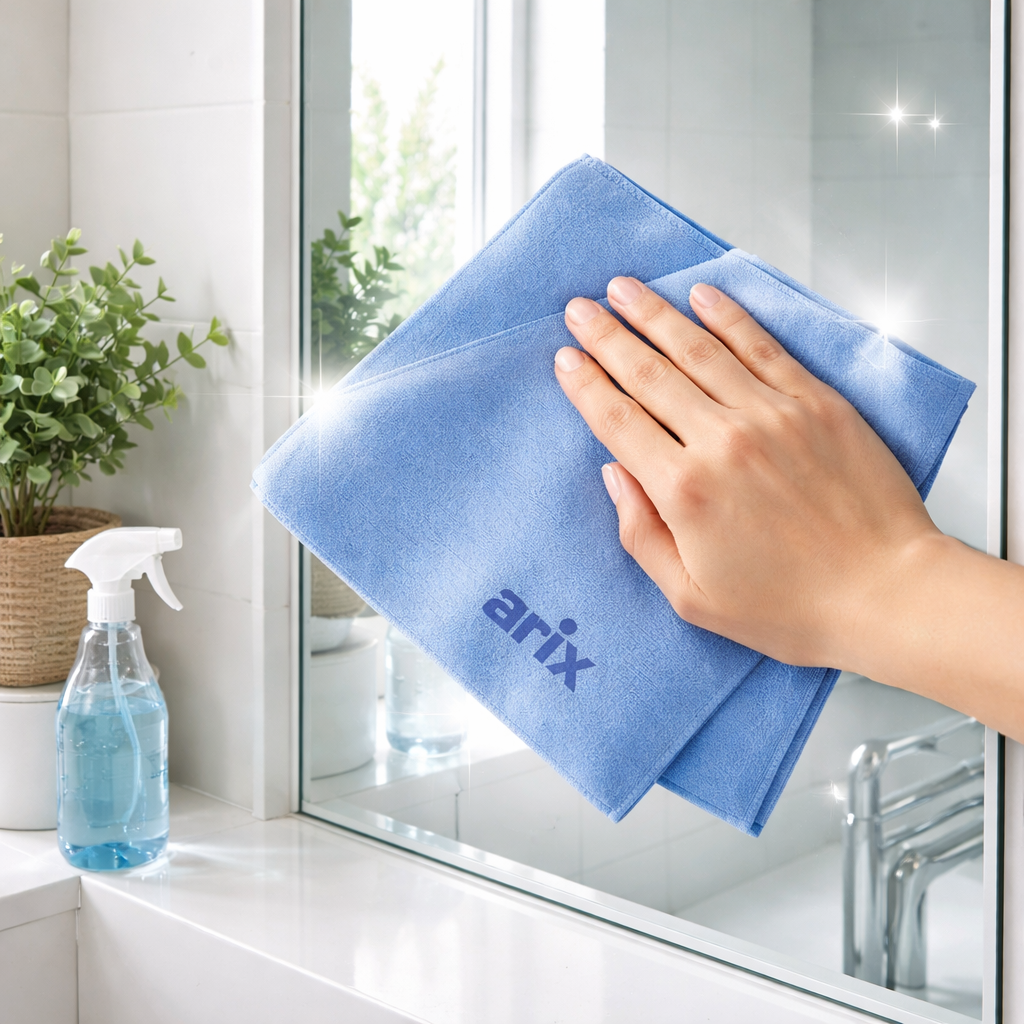 Panni Arix per Vetri e Specchi 40x50 cm – Confezione da 5 Pezzi