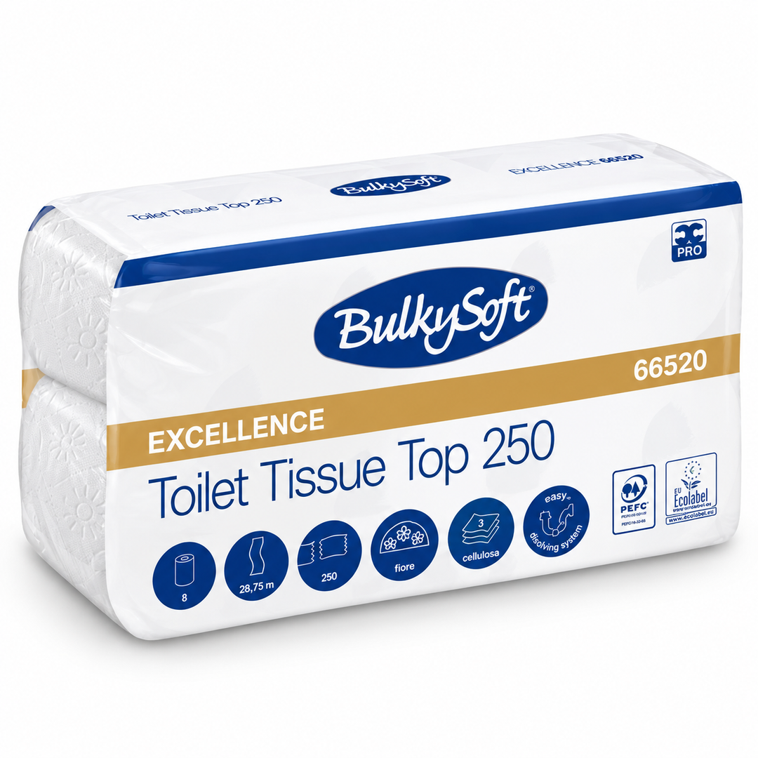 Carta Igienica BulkySoft Excellence 3 Veli in Pura Cellulosa 66520 – 72 Rotoli