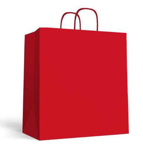 Shopper Rossa in Carta con Manico Ritorto – Confezioni Natalizie Eleganti