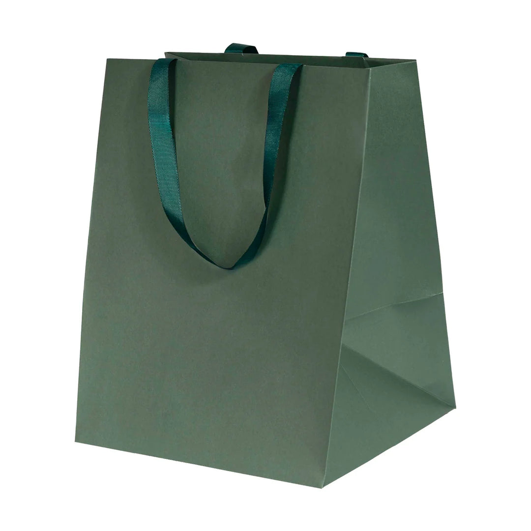 Shopper Elegance in Carta con Manico Gros Grain Tinta su Tinta – Shopper Regalo Natalizia 10 pezzi