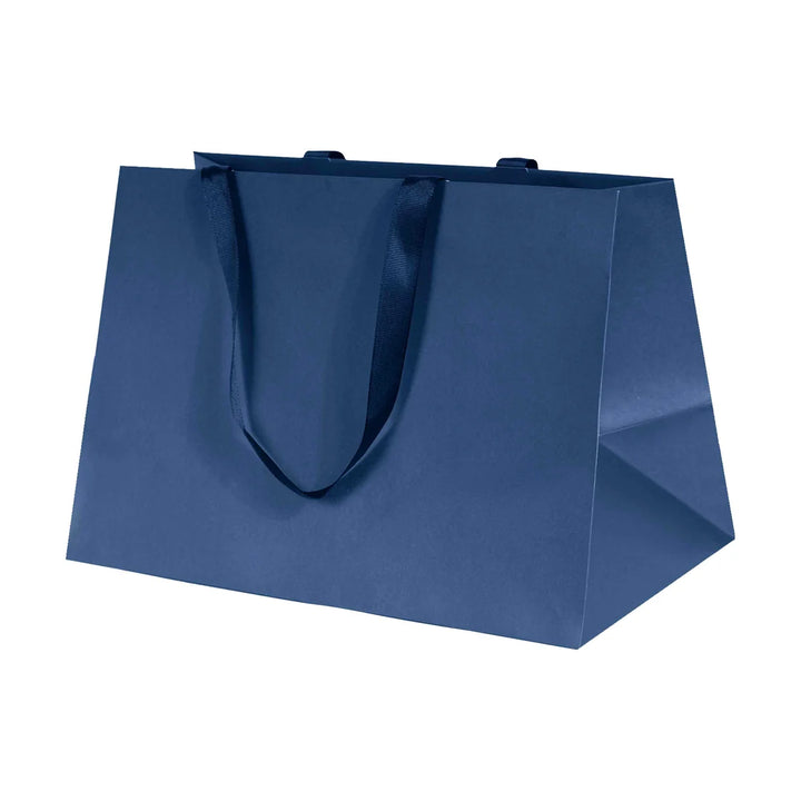 Shopper Elegance in Carta con Manico Gros Grain Tinta su Tinta – Shopper Regalo Natalizia 10 pezzi