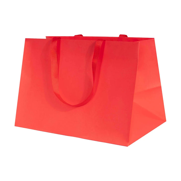 Shopper Elegance in Carta con Manico Gros Grain Tinta su Tinta – Shopper Regalo Natalizia 10 pezzi