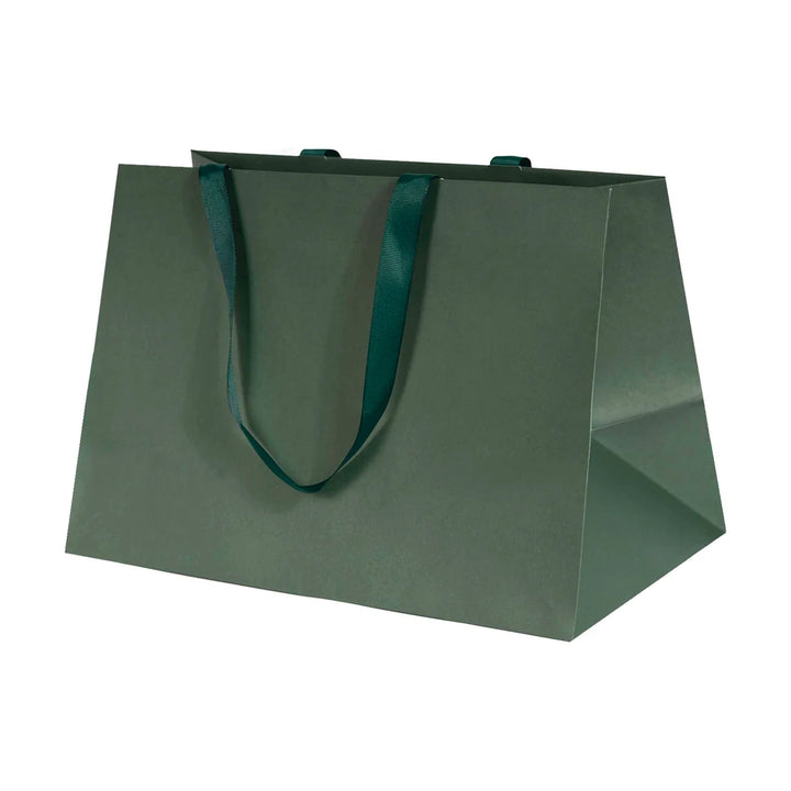 Shopper Elegance in Carta con Manico Gros Grain Tinta su Tinta – Shopper Regalo Natalizia 10 pezzi