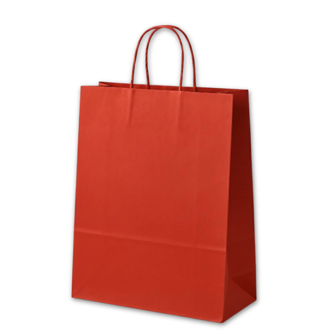 Shopper Rossa in Carta con Manico Ritorto – Confezioni Natalizie Eleganti