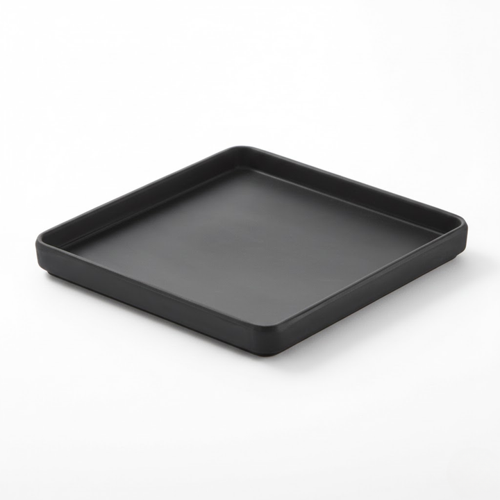 Vassoio Quadrato “Lanzarote” – Melamina Nera 21×21cm Altezza 2cm