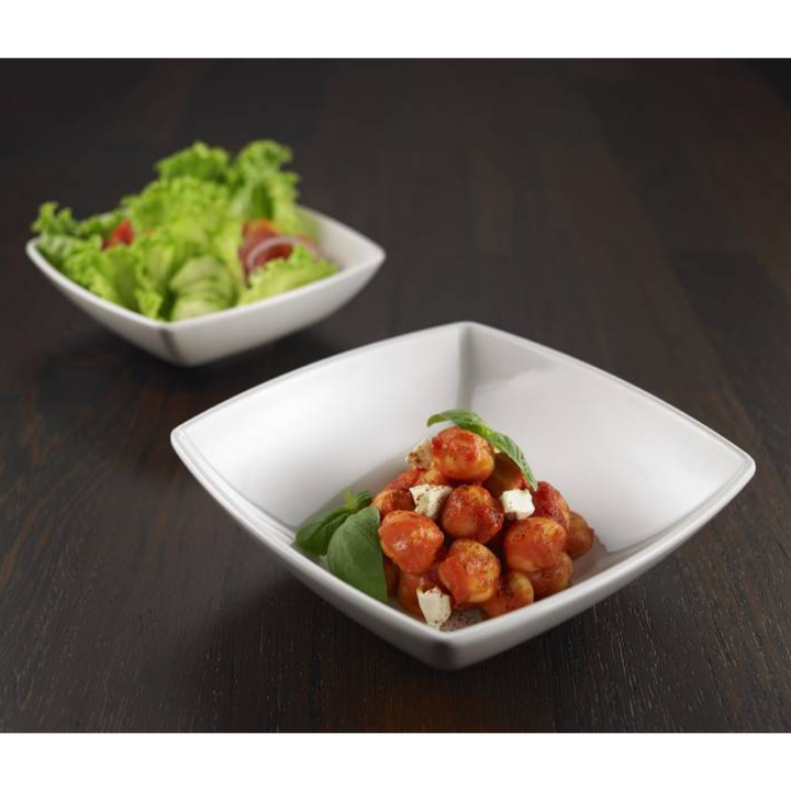 Ciotola Quadrata “Le Perle” – Melamina Bianca