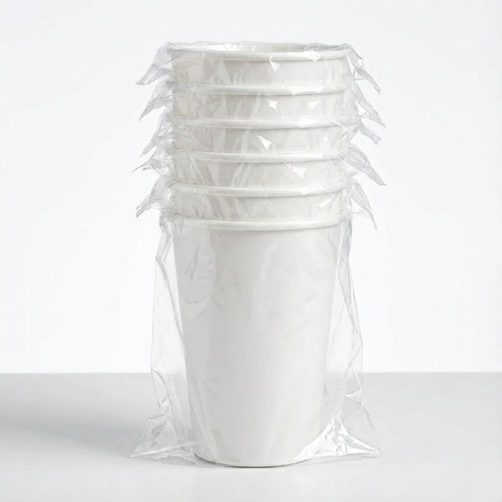 1000 pezzi Bicchieri in cartoncino rivestito PE imbustati riciclabili