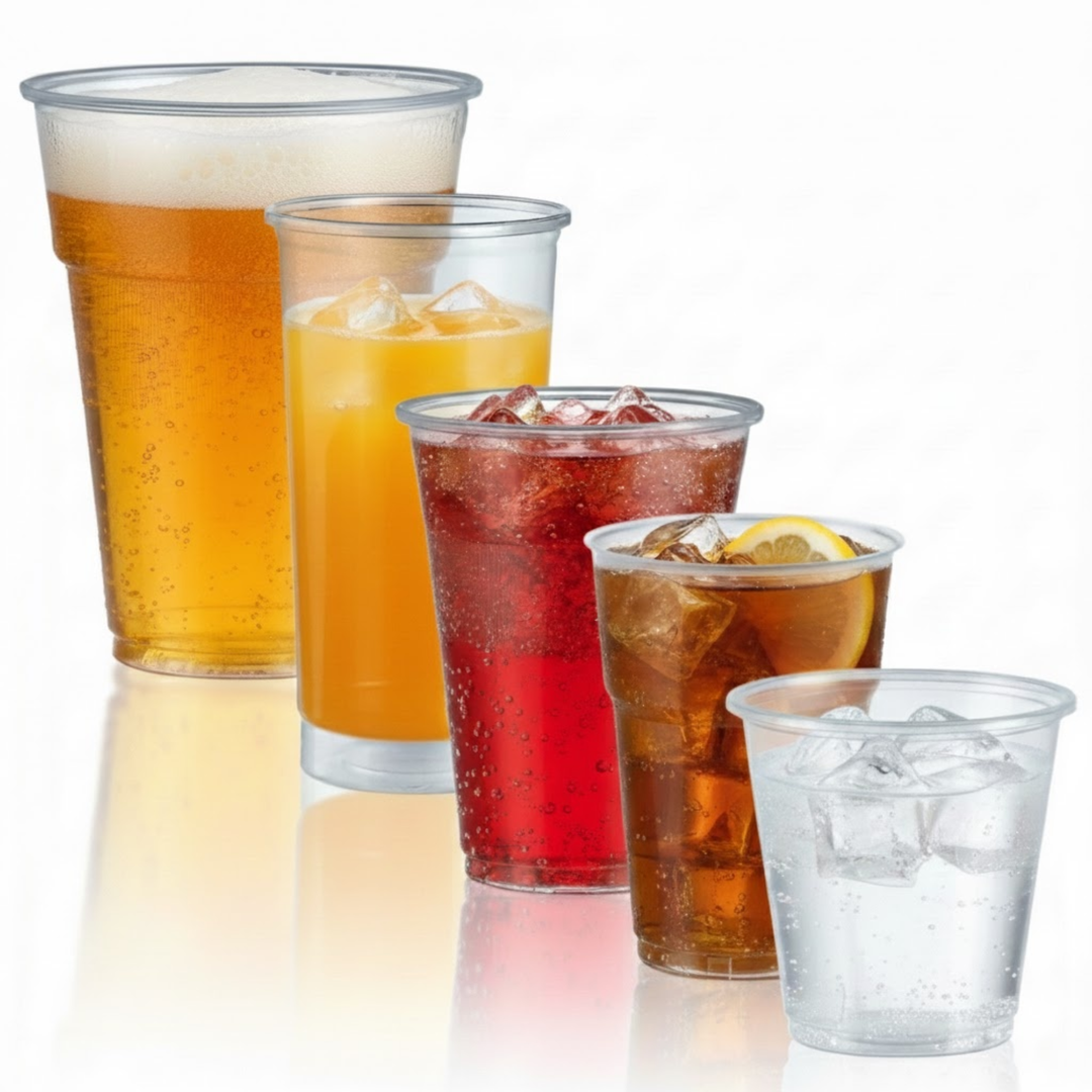 Bicchieri in R-PET Trasparenti e Resistenti – 100% Riciclabili