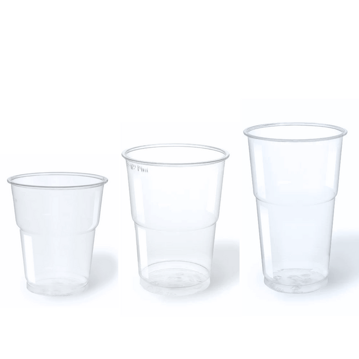 Bicchieri in R-PET Trasparenti e Resistenti – 100% Riciclabili
