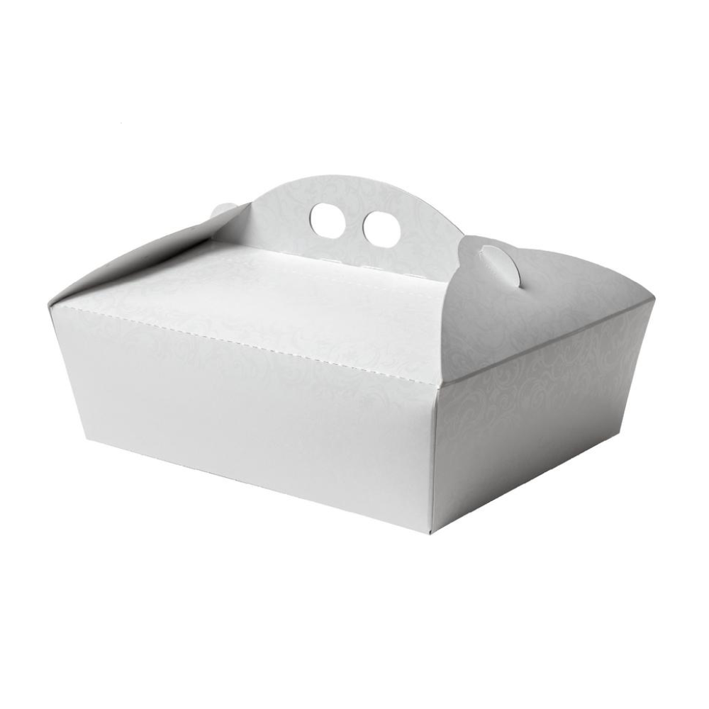 25pz Scatole porta paste fantasia vitrè rettangolari con manico fantasia vitrè