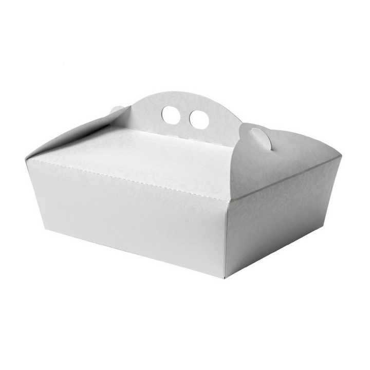 25pz Scatole porta paste fantasia vitrè rettangolari con manico fantasia vitrè