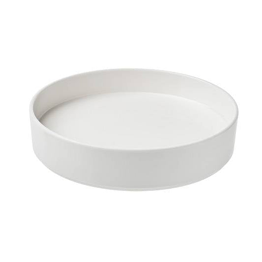 Piatto Bianco in Melamina con Bordi Dritti