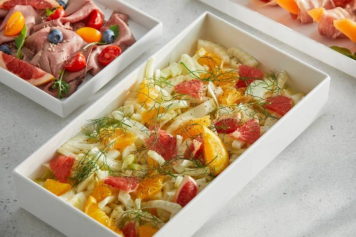 Vassoio rettangolare Gastronorm Venezia in melamina, bianco lucido - 1 pezzo