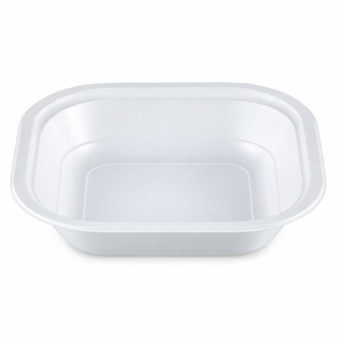 Piatti Fondi Quadri Bianchi in PP 18x18 cm – Termosaldabili e Adatti al Microonde – 1020 Pezzi