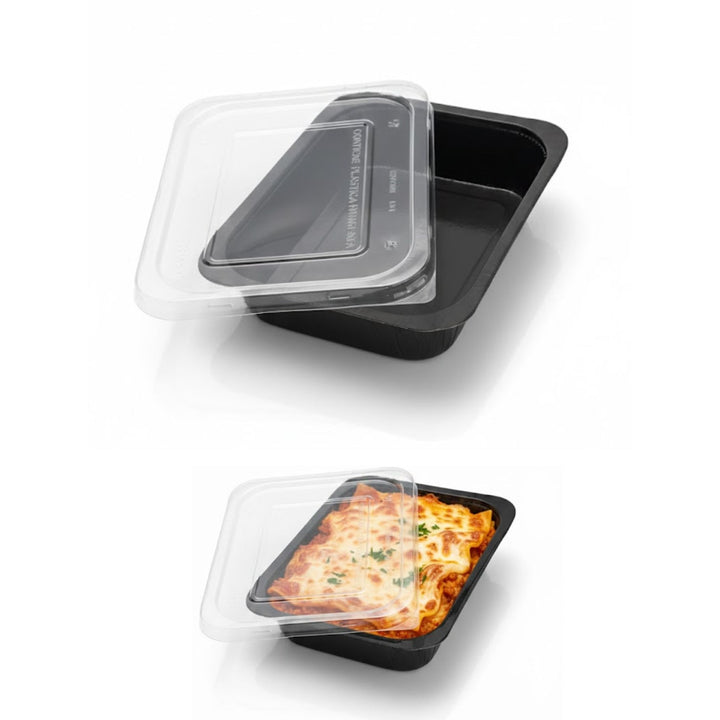 Contenitori in Pura Cellulosa + PET per alimenti caldi